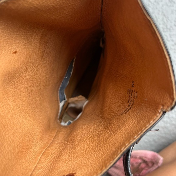 Softt Black Leather Ankle Boots Buckle Detail Heeled Booties Size 7.5 - Picture 6 of 8